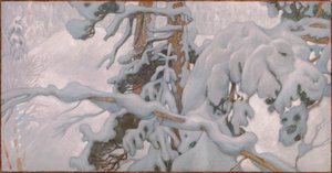 Vinter, studie til freskene i Jusélius-mausoleet av Akseli Gallen-Kallela
