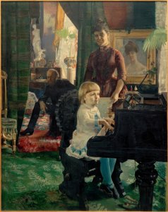 Portrett av familien til matematikeren E.R. Neovius av Akseli Valdemar Gallen Kallela
