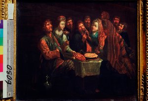 Bondefest - Maleri av Al Vishnekov (første halvdel av 1700-tallet), oljer på lerret, russisk kunst 1700-tallet - Statens russiske museum, St. Petersburg av Al Vishnekov