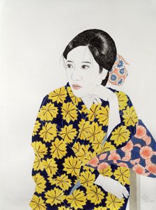 Yellow Kimono, 1996 (blekk, wc, gouache og kull på papir)