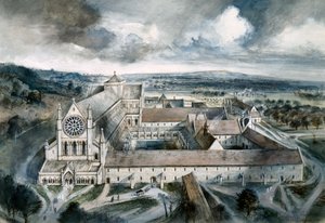 Byland Abbey, 1539, ca 1960-tallet av Alan Ernest Sorrell