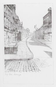 London Lanes: Long Lane, Borough (litografi) av Alan Stapleton