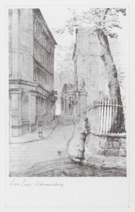 London Lanes: Love Lane, Aldermanbury (litografi) av Alan Stapleton