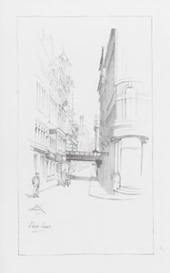 London Lanes: Skogaten (litografi) av Alan Stapleton
