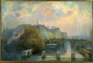 La Cité, Paris, Herbstmorgen von Albert-Charles Lebourg