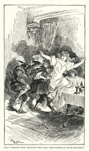 Illustrasjon for Balzacs Contes Drolatiques (litografi) av Albert (after) Robida