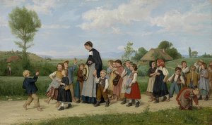Skolevandringen. 1872