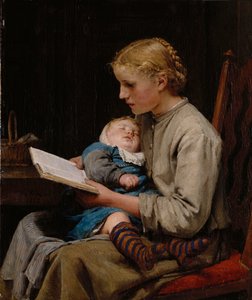 Rose og Bertha Gugger, 1883 av Albert Anker