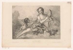 Muse Erato med putto og tamburin La muse Erato (samling Richard Wallace) (tittel på objekt) av Albert Ardail