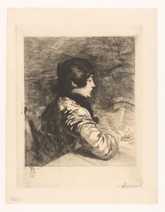 Portrett av Charlotte Besnard av Albert Besnard (signed by artist)