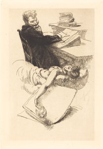 Frontispice for "The Clemenceau Affair" av Albert Besnard