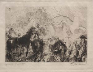 Hestemarked i Alger av Albert Besnard