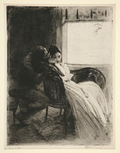 The Flirt (Flørt) av Albert Besnard