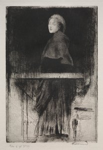 Kvinne med kappe av Albert Besnard