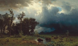 Buffalo Trail: The Impending Storm av Albert Bierstadt