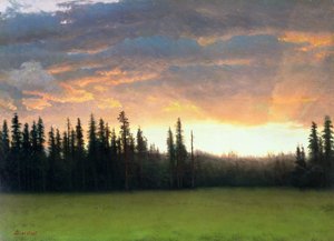 California solnedgang av Albert Bierstadt