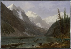 Canadiske Rocky Mountains (Lake Louise) av Albert Bierstadt