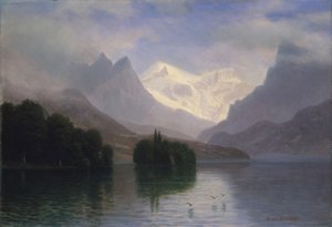 Fjellscene av Albert Bierstadt