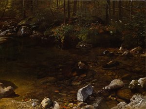 Skyggefull dam, White Mountains, New Hampshire av Albert Bierstadt