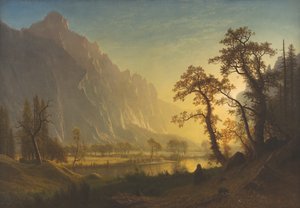 Soloppgang, Yosemite-dalen av Albert Bierstadt