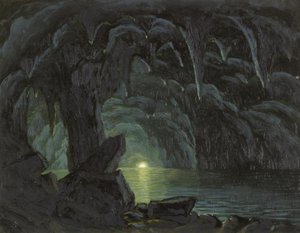 Den blå grotten, Capri av Albert Bierstadt