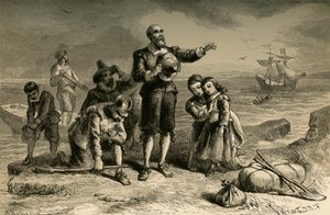 Pilgrimenes landing, 1877. av Albert Bobbett
