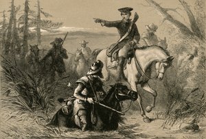Major Washington på sitt oppdrag til den franske sjefen, 1877. av Albert Bobbett