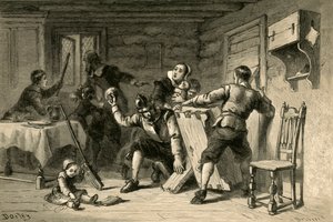 Puritanere barrikaderte huset sitt mot indianere, 1877.