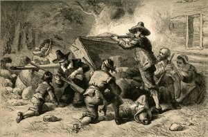 Virginians forsvarer seg mot indianere, 1877.
