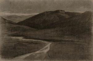 Algerisk landskap av Albert Charles Lebourg