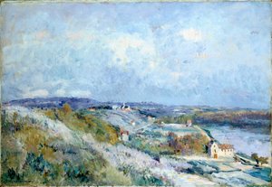 The Fields of Herblay om våren av Albert Charles Lebourg