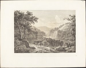 Cascatella di Tivoli, andre visning av Albert Christoph Dies