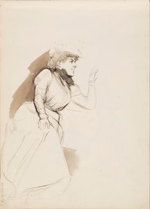 Kvinne sittende (Aino Ackté) av Albert Edelfelt