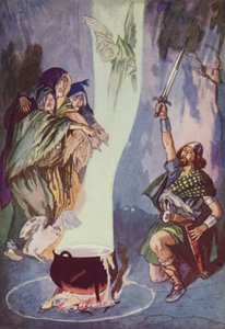 Shakespeare: Macbeth (farge litho) av Albert Edward Jackson