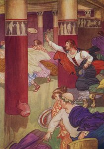 Shakespeare: Timon av Athen (litho-farge) av Albert Edward Jackson