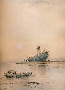 Lavvann ved Leigh, c1899 av Albert Ernest Markes