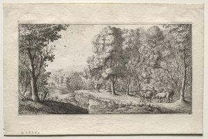 Veien ved grensen til skogen av Albert Flamen