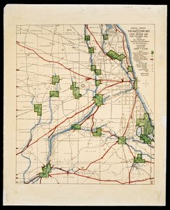 Kart over amerikanske indianerstier og landsbyer av Albert Frederick Scharf