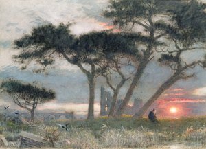 A Days End: It Might Have Been (wc og kroppsfarge på papir) av Albert Goodwin