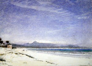 Alcudia Bay, Mallorca av Albert Goodwin