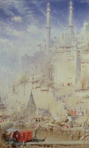 Benares (også kjent som Varanasi) av Albert Goodwin