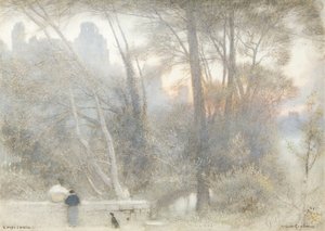 Corfe slott av Albert Goodwin