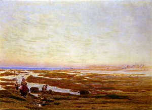 Lavvann på sørkysten, nær Brighton av Albert Goodwin