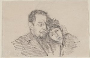 Portrett av førsteadvokat Hartvigsen og hans datter av Albert Gottschalk