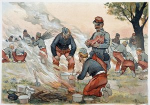 La Meals - i "" Military album"" av Albert Guillaume (1873-1942), ca. 1900 av Albert Guillaume