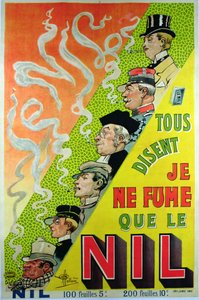 Plakat som reklamerer for sigarettmerket Le Nil