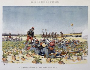 Under fiendtlig ild - Armee sett av A. guillaume, rundt 1900