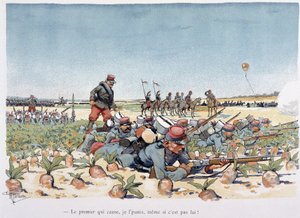 Under the Fire of the Enemy - i "" Military Album"" av Albert Guillaume (1873-1942), rundt 1900 av Albert Guillaume