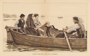 Den siste reisen (fargelitografi) av Albert Gustaf Aristides (after) Edelfelt