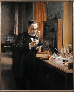 Louis Pasteur i laboratoriet sitt